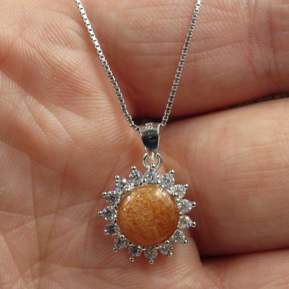 18" Sterling Silver Unique CZ Diamond Necklace